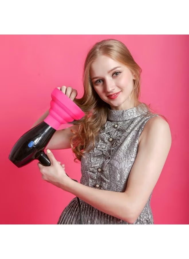 Dryer Diffuser, Silicone Foldable Attachment, 4-5cm Diameter, Portable Curly Hair Diffuser (Sorted Color) - Image 3